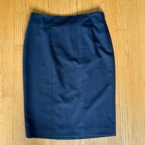Ann Taylor Black Pencil Skirt - Wool/Polyester Blend